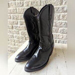 Laredo 6.5 size 6 1/2 D 68091 Lea Vamp Black Cowboy boots Western men's boy